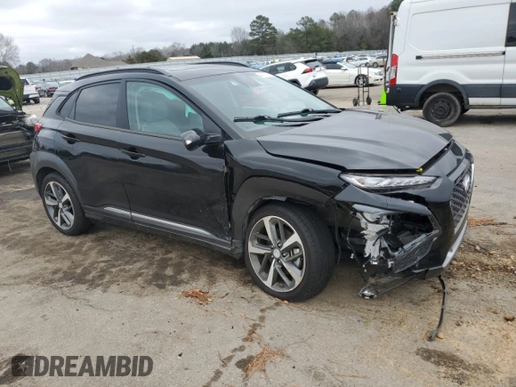 2020 Hyundai Kona Limited with VIN KM8K33A50LU505105, listed as a Copart auction lot 44710755 with 20,953 mi miles and Salvage Title. Bid and sale history available at carsss.com. Image 4.