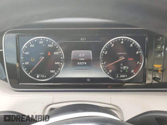 2015 Mercedes-Benz S 550 with VIN WDDXJ8FB7FA005773, listed as a Copart auction lot 43469695 with 83,274 mi miles and Salvage Title. Bid and sale history available at carsss.com. Image 9.