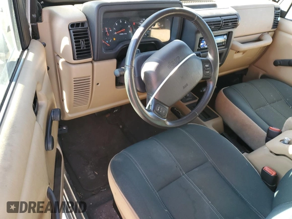 2002 Jeep Wrangler Sahara with VIN 1J4FA59SX2P749398, listed as a Copart auction lot 80524844 with 92,300 mi miles and Clean Title. Bid and sale history available at carsss.com. Image 8.