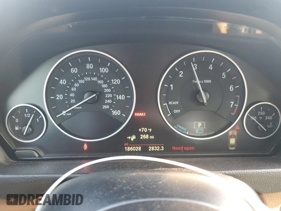 2016 BMW 3 Series 330e iPerformance with VIN WBA8E1C52GK479678, listed as a Copart auction lot 54372055 with 186,028 mi miles and Clean Title. Bid and sale history available at carsss.com. Image 9.