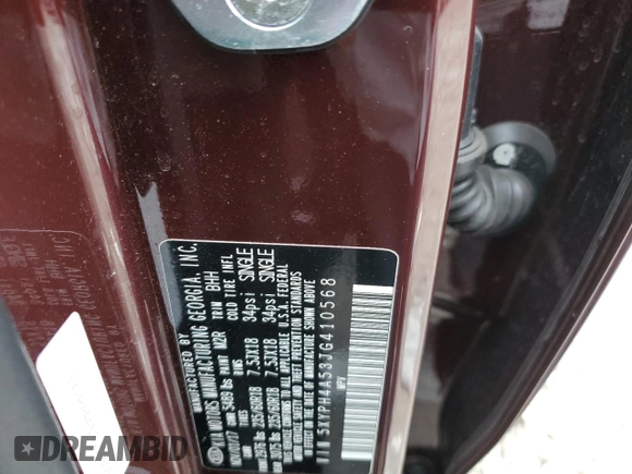 2018 Kia Sorento EX with VIN 5XYPH4A53JG410568, listed as a Copart auction lot 86511194 with 62,750 mi miles and Salvage Title. Bid and sale history available at DreamBid. Image 13.