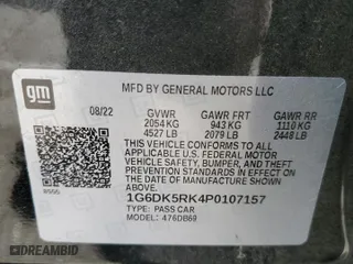 2023 Cadillac CT4 Luxury with VIN 1G6DK5RK4P0107157, listed as a Copart auction lot 71153704 with 12,336 mi miles and Salvage Title. Bid and sale history available at carsss.com. Image 12.