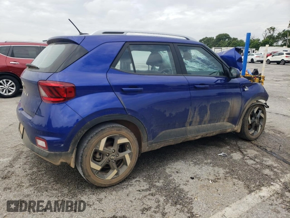 2023 Hyundai Venue SEL with VIN KMHRC8A32PU247461, listed as a Copart auction lot 59963175 with 39,036 mi miles and Salvage title. Bid and sale history available at DreamBid. Image 3.