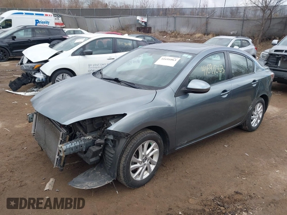 2013 Mazda 3 i Grand Touring with VIN JM1BL1W79D1766870, listed as a IAAI auction lot 41691063 with 107,851 mi miles. Bid and sale history available at carsss.com. Image 2.