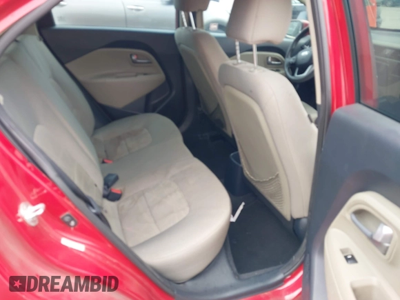 2015 Kia Rio LX with VIN KNADM5A34F6517123, listed as a IAAI auction lot 42125593 with 138,214 mi miles. Bid and sale history available at carsss.com. Image 8.