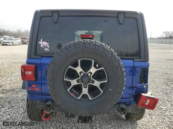 2018 Jeep Wrangler Unlimited Rubicon with VIN 1C4HJXFG5JW187683, listed as a Copart auction lot 47352015 with 85,590 mi miles and Salvage Title. Bid and sale history available at carsss.com. Image 6.