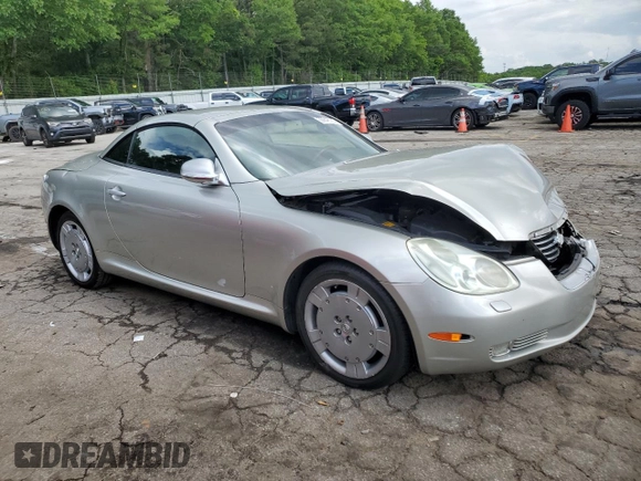 2004 Lexus SC 430 with VIN JTHFN48Y240049296, listed as a Copart auction lot 55648765 with 146,788 mi miles and Salvage title. Bid and sale history available at DreamBid. Image 4.