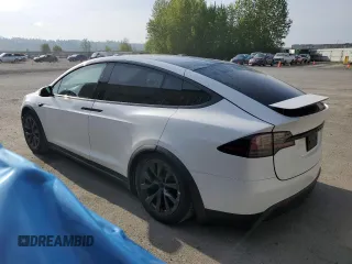 2022 Tesla Model X with VIN 7SAXCDE51NF342652, listed as a Copart auction lot 42756105 with Not Provided miles and Salvage Title. Bid and sale history available at DreamBid. Image 2.
