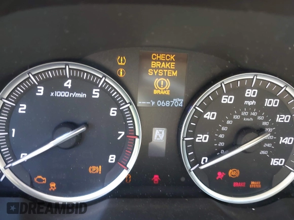 2016 Acura TLX V6 with VIN 19UUB2F37GA000558, listed as a IAAI auction lot 41697699 with 68,704 mi miles. Bid and sale history available at carsss.com. Image 7.