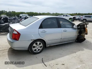 2006 Kia Spectra EX with VIN KNAFE121665348840, listed as a Copart auction lot 69798184 with 0 mi miles and Salvage Title. Bid and sale history available at carsss.com. Image 3.