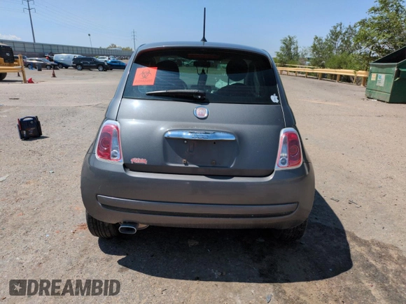 2013 FIAT 500 Pop with VIN 3C3CFFAR8DT539037, listed as a Copart auction lot 59787675 with 108,375 mi miles and Salvage title. Bid and sale history available at DreamBid. Image 6.