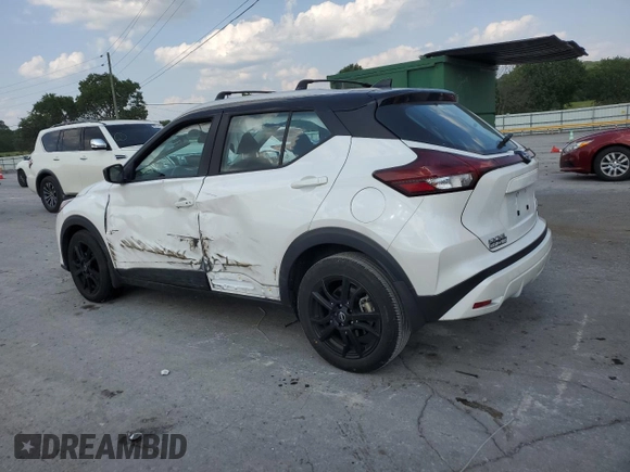 2023 Nissan Kicks SV with VIN 3N1CP5CV9PL567496, listed as a Copart auction lot 60511995 with 27,514 mi miles and Salvage title. Bid and sale history available at DreamBid. Image 2.