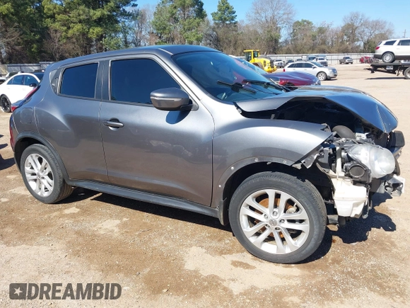 2015 Nissan Juke S with VIN JN8AF5MR3FT506748, listed as a IAAI auction lot 41596464 with 1 mi miles. Bid and sale history available at carsss.com. Image 1.