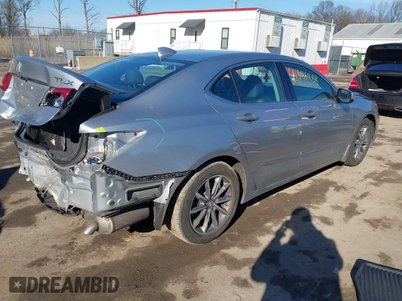 2020 Acura TLX with VIN 19UUB1F38LA000055, listed as a IAAI auction lot 41546988 with 99,036 mi miles. Bid and sale history available at carsss.com. Image 4.