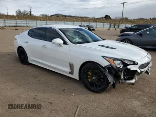2018 Kia Stinger with VIN KNAE15LA8J6036101, listed as a Copart auction lot 81426844 with 79,504 mi miles and Salvage Title. Bid and sale history available at DreamBid. Image 4.