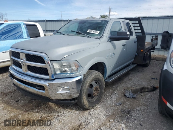 2018 Ram 3500 Tradesman z VIN 3C7WRTCL3JG188679, wystawiony jako Copart lot #43623095 z przebiegiem Nie podano mil oraz Szkoda całkowita • Salvage title. Historia ofert i sprzedaży dostępna na DreamBid. Obrazek 1.