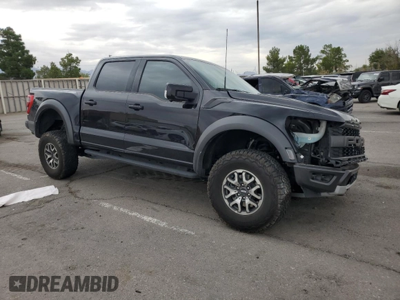 2021 Ford F-150 Raptor with VIN 1FTFW1RG3MFC62242, listed as a Copart auction lot 69325264 with 33,497 mi miles and Salvage Title. Bid and sale history available at carsss.com. Image 4.