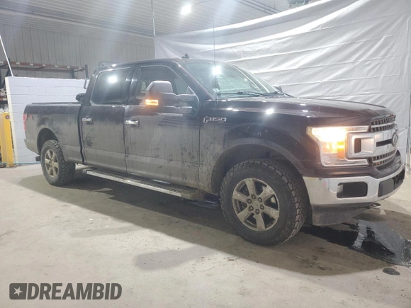 2018 Ford F-150 XL with VIN 1FTFW1EG7JFA10270, listed as a Copart auction lot 49081935 with 155,763 mi miles and Salvage Title. Bid and sale history available at carsss.com. Image 4.