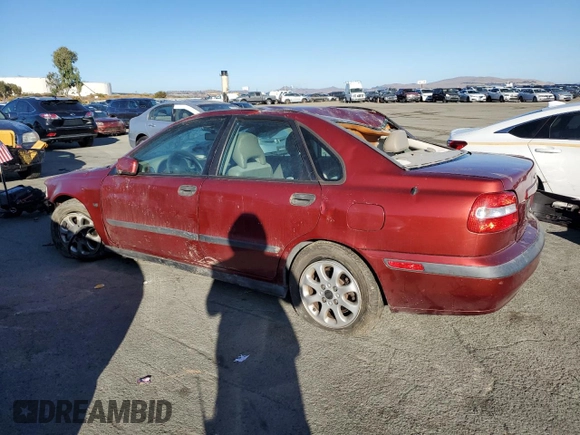 2002 Volvo S40 with VIN YV1VS29562F844659, listed as a Copart auction lot 80994624 with 139,402 mi miles and Salvage Title. Bid and sale history available at carsss.com. Image 2.