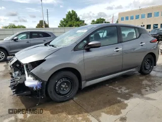 2024 Nissan LEAF S with VIN 1N4AZ1BV5RC555956, listed as a Copart auction lot 60755845 with 9,587 mi miles and Salvage title. Bid and sale history available at DreamBid. Image 1.