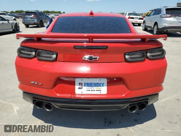 2023 Chevrolet Camaro ZL1 with VIN 1G1FK1R61P0128493, listed as a Copart auction lot 67058044 with 6,194 mi miles and Salvage title. Bid and sale history available at DreamBid. Image 6.