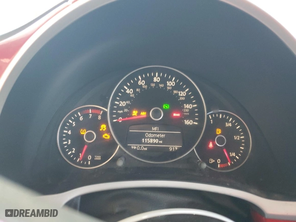2012 Volkswagen Beetle 2.5L with VIN 3VWJX7AT7CM662822, listed as a Copart auction lot 74215804 with 115,890 mi miles and Salvage Title. Bid and sale history available at carsss.com. Image 9.