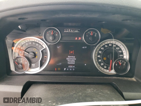 2016 Ram 1500 Big Horn with VIN 1C6RR6LT4GS159826, listed as a Copart auction lot 46650095 with 97,324 mi miles and Salvage Title. Bid and sale history available at carsss.com. Image 9.