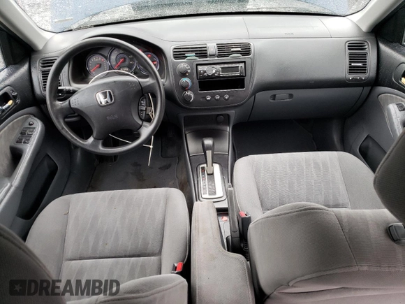 2004 Honda Civic EX with VIN 2HGES26764H614960, listed as a Copart auction lot 55269615 with 157,293 mi miles and Salvage Title. Bid and sale history available at DreamBid. Image 8.
