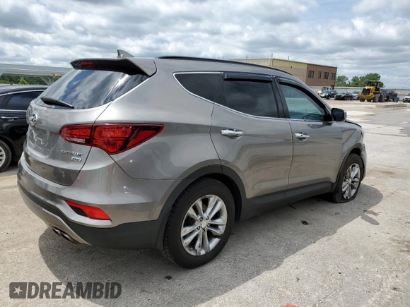 2017 Hyundai Santa Fe 2.0T with VIN 5XYZUDLA9HG437458, listed as a Copart auction lot 57751415 with 117,469 mi miles and Salvage title. Bid and sale history available at DreamBid. Image 3.