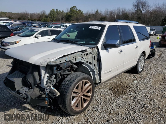 2016 Ford Expedition Max Platinum z VIN 1FMJK1LTXGEF08043, wystawiony jako Copart lot #43124105 z przebiegiem 181 810 mil mil oraz Szkody całkowita. Historia ofert i sprzedaży dostępna na DreamBid. Obrazek 1.