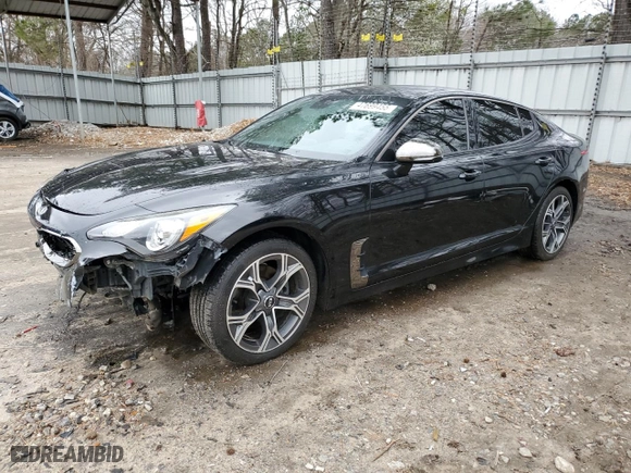 2020 Kia Stinger GT-Line with VIN KNAE15LA8L6084300, listed as a Copart auction lot 47699455 with NaN miles and Salvage Title. Bid and sale history available at carsss.com. Image 1.