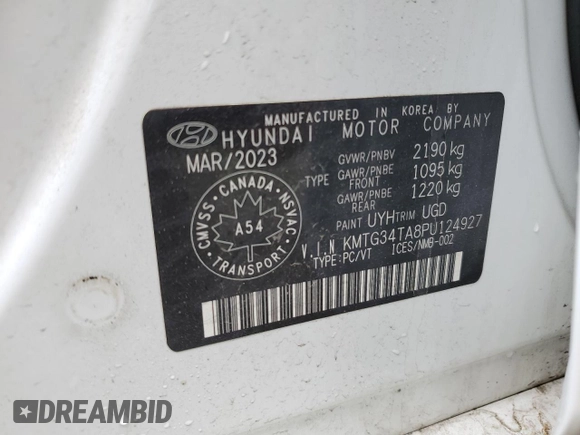 2023 Genesis G70 2.0T z VIN KMTG34TA8PU124927, wystawiony jako Copart lot #58729115 z przebiegiem 18 989 mil mil oraz Czysty tytuł • Clean title. Historia ofert i sprzedaży dostępna na DreamBid. Obrazek 12.