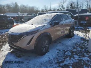 2023 Nissan ARIYA Evolve+ z VIN JN1BF0BA1PM401625, wystawiony jako Copart lot #88521355 z przebiegiem 13 646 mil mil oraz Szkoda całkowita • Salvage title. Historia ofert i sprzedaży dostępna na DreamBid. Obrazek 1.