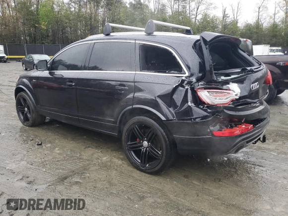 2012 Audi Q7 S line with VIN WA1AGAFE1CD001173, listed as a Copart auction lot 52113295 with 146,972 mi miles and Salvage title. Bid and sale history available at DreamBid. Image 2.