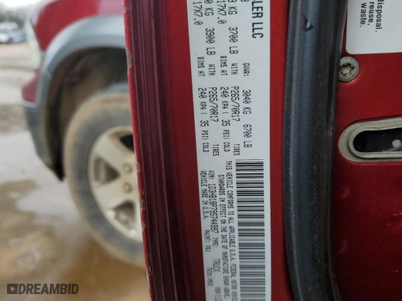 2009 Dodge Ram 1500 SLT with VIN 1D3HB18P79S744997, listed as a Copart auction lot 43213385 with 267,871 mi miles and Salvage Title. Bid and sale history available at carsss.com. Image 12.