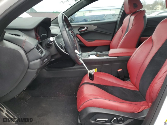 2022 Acura TLX w/A-Spec Package with VIN 19UUB6F56NA003697, listed as a Copart auction lot 50985895 with 34,607 mi miles and Salvage Title. Bid and sale history available at carsss.com. Image 7.