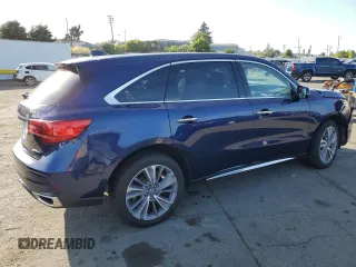 2018 Acura MDX Technology with VIN 5J8YD4H50JL007076, listed as a Copart auction lot 60332535 with 37,540 mi miles and Salvage title. Bid and sale history available at DreamBid. Image 3.