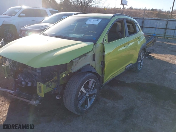 2019 Hyundai Kona Limited with VIN KM8K3CA54KU275423, listed as a IAAI auction lot 41113802 with 87,196 mi miles. Bid and sale history available at carsss.com. Image 18.