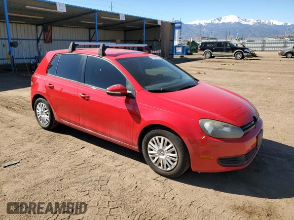 2012 Volkswagen Golf with VIN WVWDB7AJ6CW210177, listed as a Copart auction lot 45854635 with 166,161 mi miles and Salvage title. Bid and sale history available at DreamBid. Image 4.