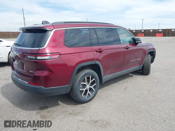 2024 Jeep Grand Cherokee Limited with VIN 1C4RJKBG6R8603317, listed as a IAAI auction lot 42256390 with 12,649 mi miles and . Bid and sale history available at DreamBid. Image 4.