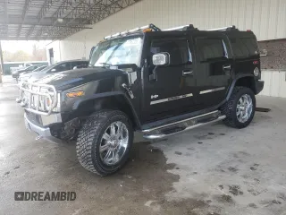 2004 Hummer H2 with VIN 5GRGN23UX4H119948, listed as a Copart auction lot 47657385 with 0 mi miles and Salvage Title. Bid and sale history available at carsss.com. Image 1.