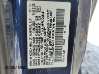 2016 Honda Odyssey EX z VIN 5FNRL5H43GB149856, wystawiony jako Copart lot #44591485 z przebiegiem 109 658 mil mil oraz Szkoda całkowita • Salvage title. Historia ofert i sprzedaży dostępna na DreamBid. Obrazek 14.