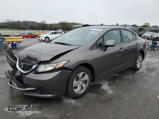 2013 Honda Civic LX with VIN 19XFB2F52DE040631, listed as a Copart auction lot 51076145 with 135,840 mi miles and Salvage Title. Bid and sale history available at DreamBid. Image 1.