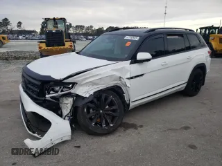 2021 Volkswagen Atlas SEL Premium R-Line with VIN 1V2FR2CA2MC558791, listed as a Copart auction lot 47780925 with 79,521 mi miles and Salvage title. Bid and sale history available at DreamBid. Image 1.