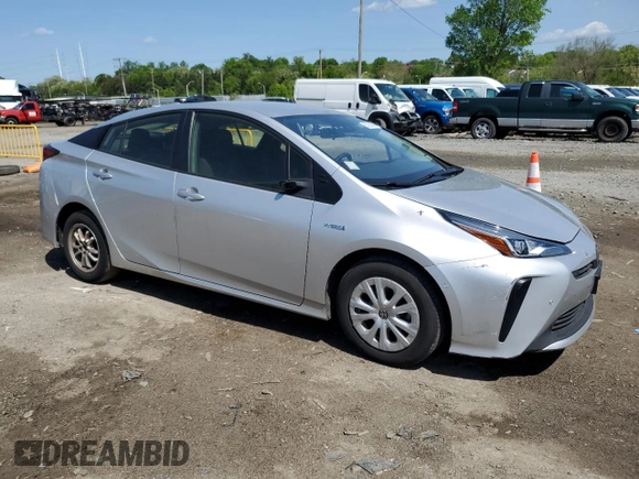 2022 Toyota Prius L Eco with VIN JTDKAMFU0N3176513, listed as a Copart auction lot 55253605 with 47,950 mi miles and Non Repairable. Bid and sale history available at DreamBid. Image 4.