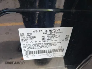 2020 Ford Edge SEL with VIN 2FMPK3J93LBB48276, listed as a IAAI auction lot 42410956 with 61,723 mi miles and . Bid and sale history available at DreamBid. Image 9.