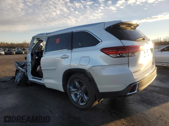 2018 Toyota Highlander Hybrid Limited with VIN 5TDDGRFHXJS039482, listed as a Copart auction lot 86835554 with Not provided miles and Salvage title. Bid and sale history available at DreamBid. Image 2.
