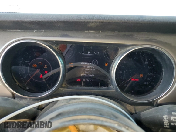 2020 Jeep Wrangler Unlimited Sport S с VIN 1C4HJXDN8LW268911, выставлен на аукционе Copart как лот 55853835 с пробегом 68 734 миль миль и На запчасти • Non repairable. История ставок и продаж доступна на DreamBid. Изображение 9.