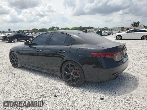 2020 Alfa Romeo Giulia with VIN ZARFAMAN4L7623860, listed as a Copart auction lot 59011605 with 72,080 mi miles and Non repairable. Bid and sale history available at DreamBid. Image 2.