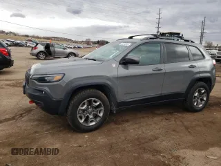 2019 Jeep Cherokee Trailhawk with VIN 1C4PJMBX7KD471426, listed as a Copart auction lot 45417815 with 81,759 mi miles and Salvage Title. Bid and sale history available at DreamBid. Image 1.